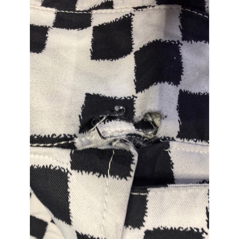 Vans Mens Y2K Checkerboard Snowboard Pants Black White Cargo Insulated L Flawed - Picture 9 of 9